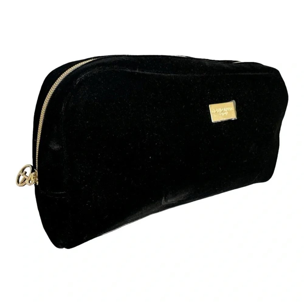 Giorgio Armani Parfums Black Makeup Bag, Travel Toiletry Pouch